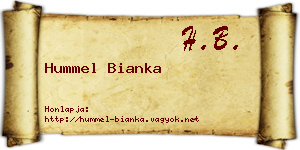 Hummel Bianka névjegykártya